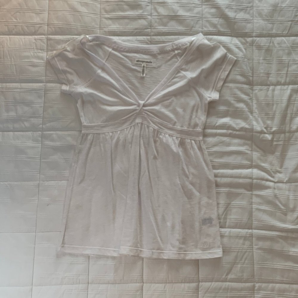 Aeropostale White Size (L) Cotton T-Shirt